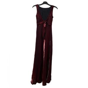 90s Y2K Vintage De Laru Sheila Yen Merlot Maxi Dress (Size 3)